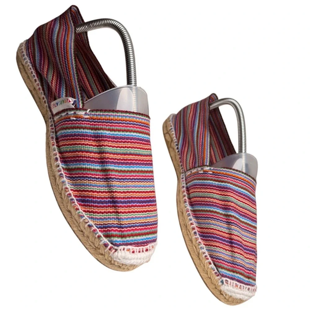 Alpargatus Rainbow Stripe Espadrille Flats‎ Made in Spain Vegan EU 41